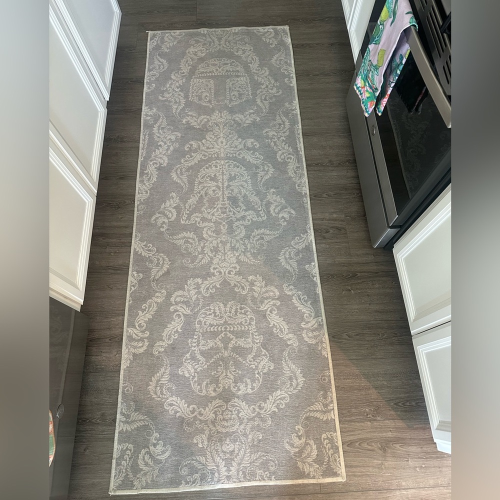 Ruggable “darkside damask” stone runner
